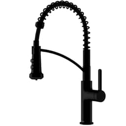 Karran Scottsdale Matte Black Single Handle Pull-Down Sprayer Kitchen Faucet, 17-7/8", ADA Compliant - KKF740MB