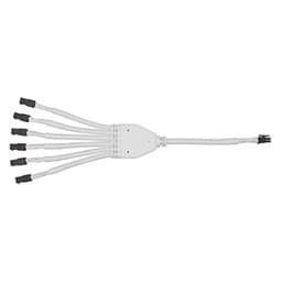 White Tunable FlexTape 4 Position 6-Output Adaptor Cord, White