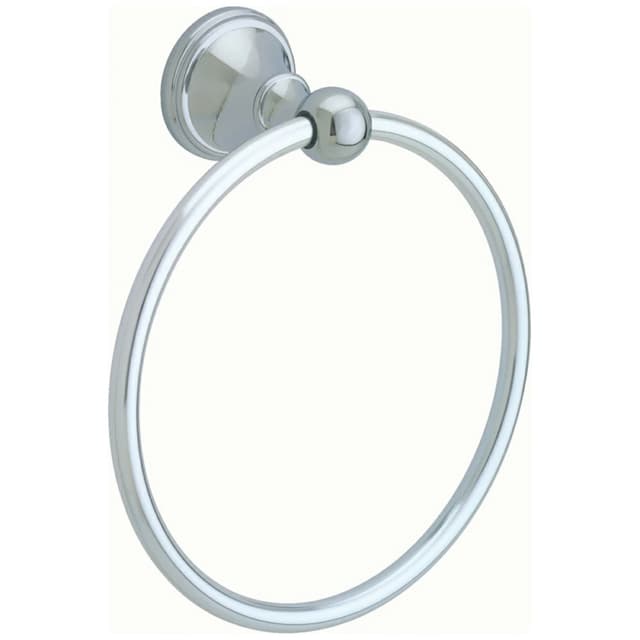Liberty Hardware Crestfield Towel Ring, Polished Chrome