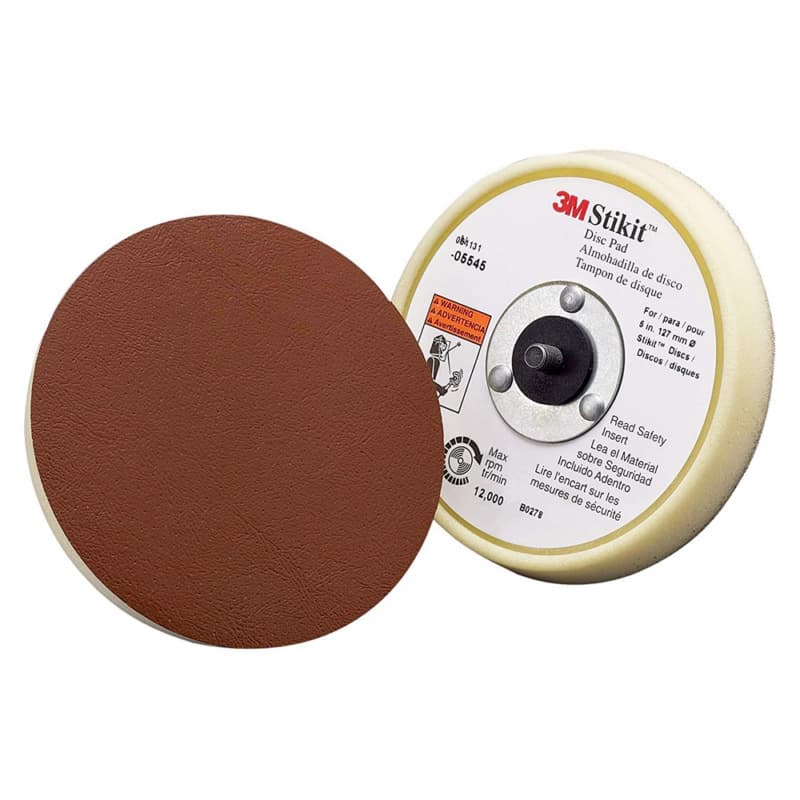 3M Replacement Pad No Hole 5" Round Pad - Non-Vacuum PSA, - 00051131055452