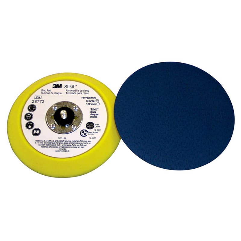 3M Replacement Pad No Hole 5" Round Pad - Non-Vacuum PSA, - 00051144055753