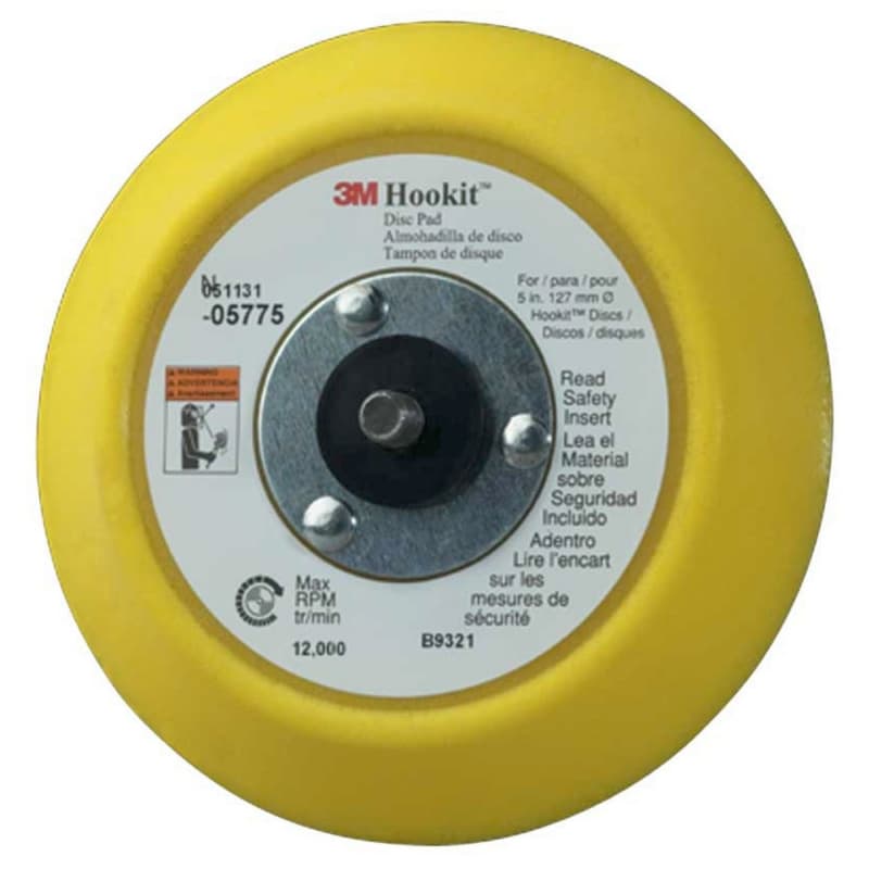 3M Replacement Pad No Hole 5" Round Pad - Non-Vacuum Hook and Loop, - 00051131057753