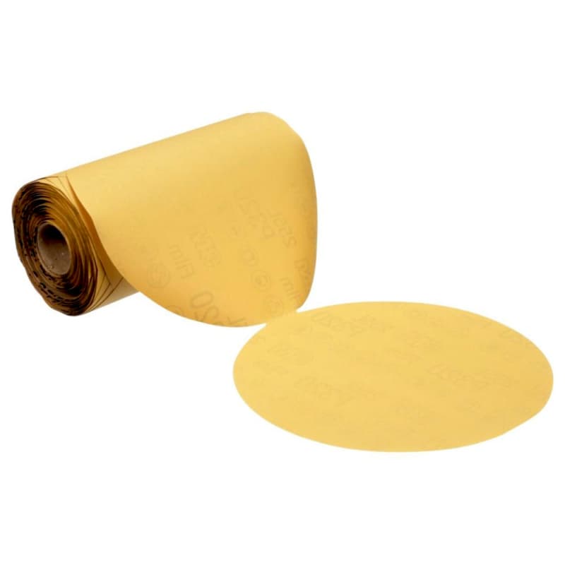 3M 255L Stikit™ 5" PSA 220 Grit No Hole Aluminum Oxide Sanding Disc on Film