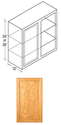 Kitchen Kompact 42"W x 30"H x 12"D Chadwood Wall Corner, Recessed Panel - CW42WC