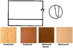 Kitchen Kompact 48"W x 5-1/2"H x 3/4"D Chadwood Light Valance, - CW48VAL