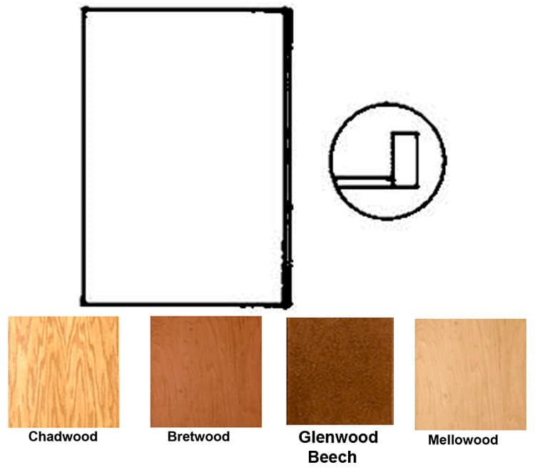 Kitchen Kompact 3"W x 34-1/2"H x 23-1/4"D Chadwood End Panel Faced, - CWEPF-3
