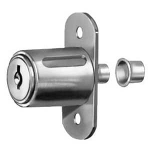8043 disc tumbler sliding door lock bright nickel