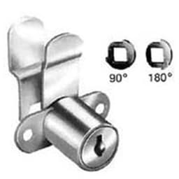 CompX National Disc Tumbler Rear Mount Cam Lock, 7/8" Cylinder with 3/4" Mounting Hole, Bright Brass C8080-C415A-3