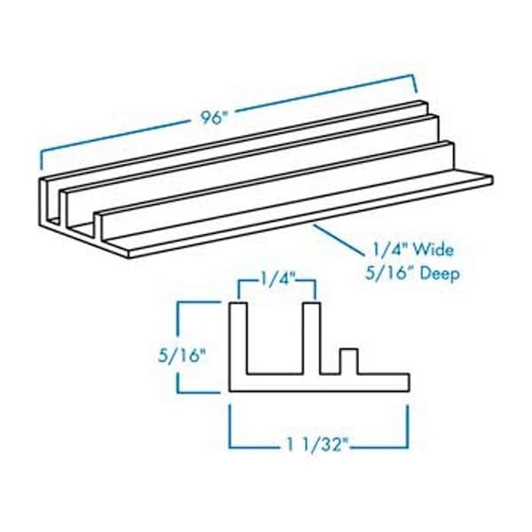 Omega Tambour Track System 96 Straight T96-WH