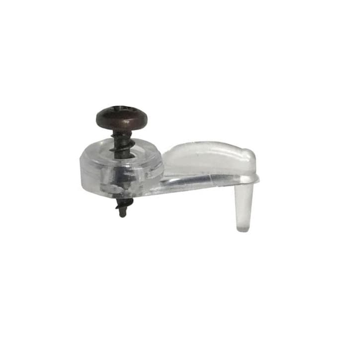 RETAINER BTTN, 5/16"CLEAR W/SCREWS, Hughes Supply PGH264CL-WS-10 - 10/Bag