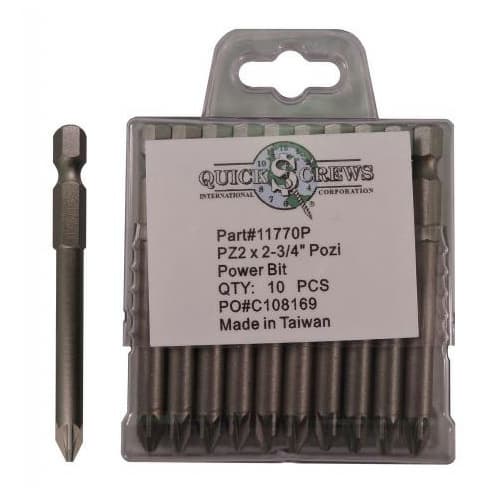 Quickscrews #2 x 2-3/4 Pozidriv power bit 11770P