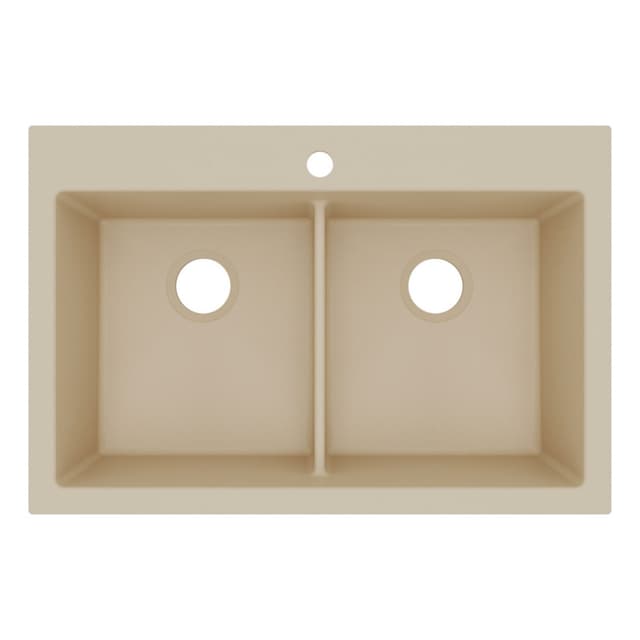 Karran QT-910 Quartz Series Top Mount Equal Bowl Sink