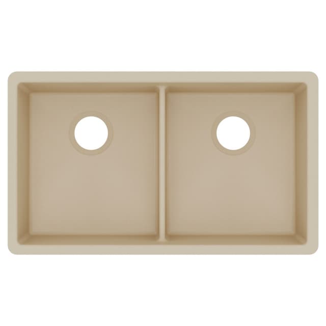 Karran QU-910 Quartz Series Undermount Double Equal Bowl Composite Kitchen Sink