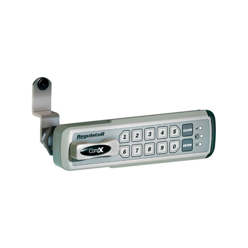 CompX National Electronic Push Button Cabinet Lock,1-3/16" Cylinder Length with Satin Nickel Finish - REG-M-R-3