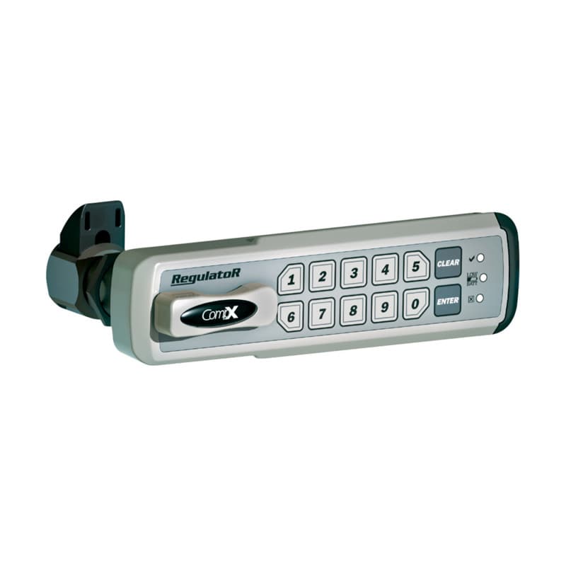 CompX National Electronic Push Button Cabinet Lock, 1-3/16" Cylinder Length with Horizontal Right Hand Position - REG-S-R-3