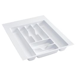 Rev-A-Shelf CT Series 17-1/2"Wx21-1/4"Dx2-3/8"H White Cutlery Tray Insert, -CT-3W-20