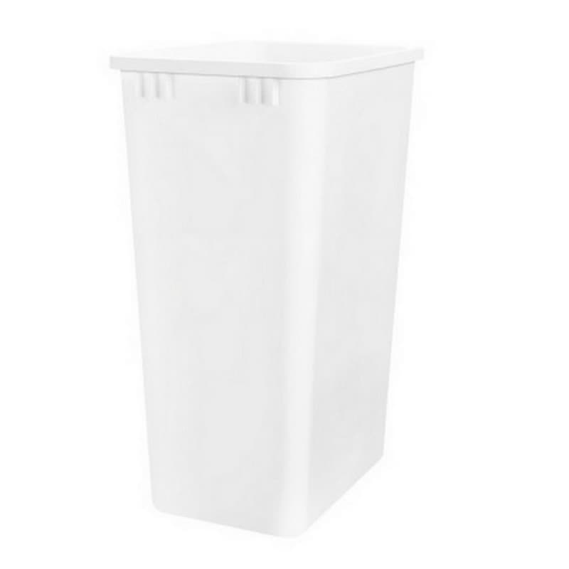 Rev-A-Shelf RV Series 50 quart White Trash Can, 10-3/4"W x 21-3/4"H x 14-3/4"D - RV-50-52