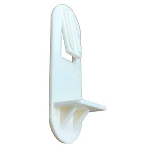 Rev-A-Shelf 5mm Locking Shelf Clip with 5/8" Shelves, White Finish