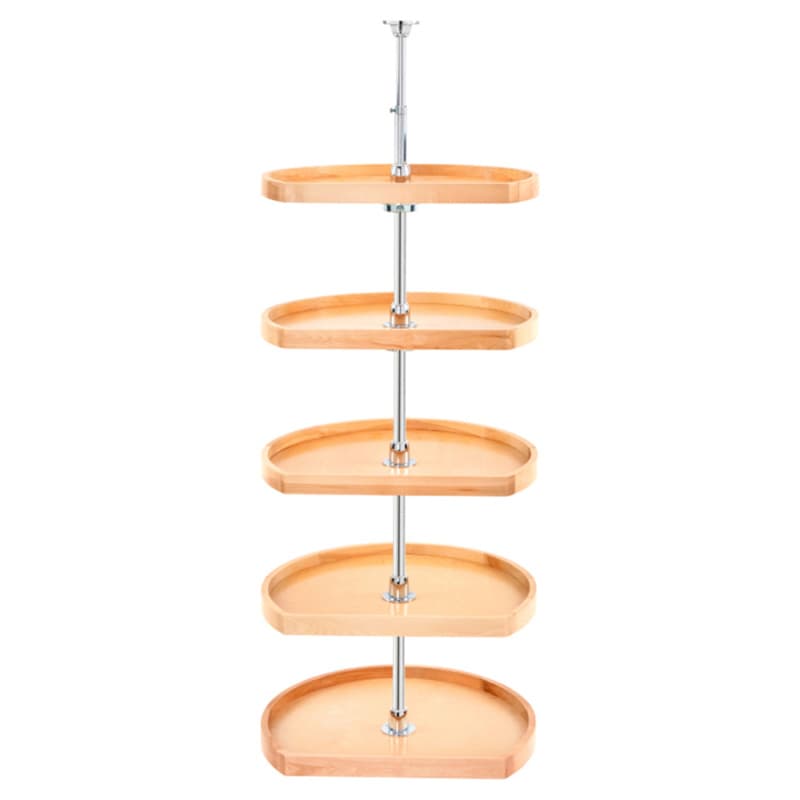 Rev-A-Shelf 4265 22" D Maple D-Shape Lazy Susan Independently Rotating, Trays Only, Bulk Pack of 5, 4265-22-52