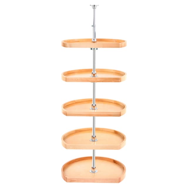 Rev-A-Shelf 4265 22" D Maple D-Shape Lazy Susan Independently Rotating, Trays Only, Bulk Pack of 5, 4265-22-52