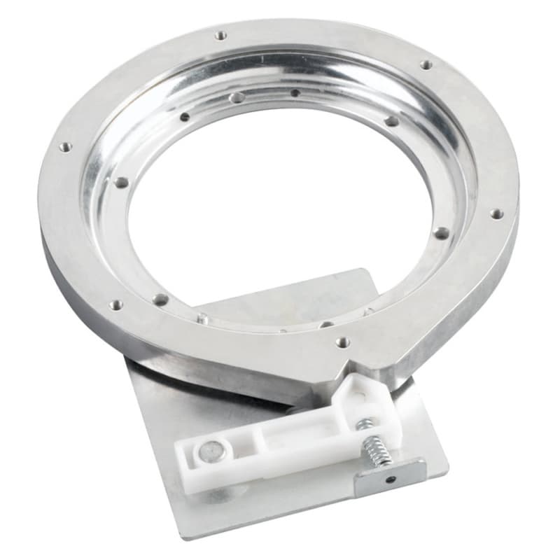 Aluminum 7" D Swivel Bearing for Kidney/D Shaped Lazy Susans with Stop, Rev-A-Shelf, 4BS-7-1