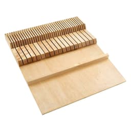 Rev-A-Shelf 4WDKB Series 18-1/2"Wx22"Dx2"H Maple Knife Block Drawer Insert, -4WDKB-1