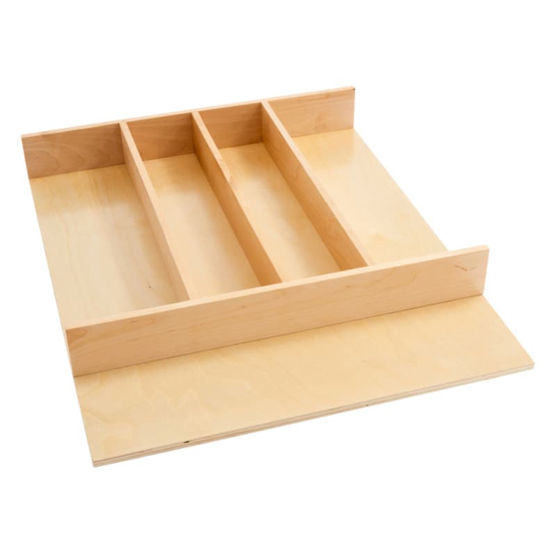 Rev-A-Shelf 4WUT Series 18-1/2"Wx22"Dx2-7/8"H Maple Utensil Tray Insert, -4WUT-1