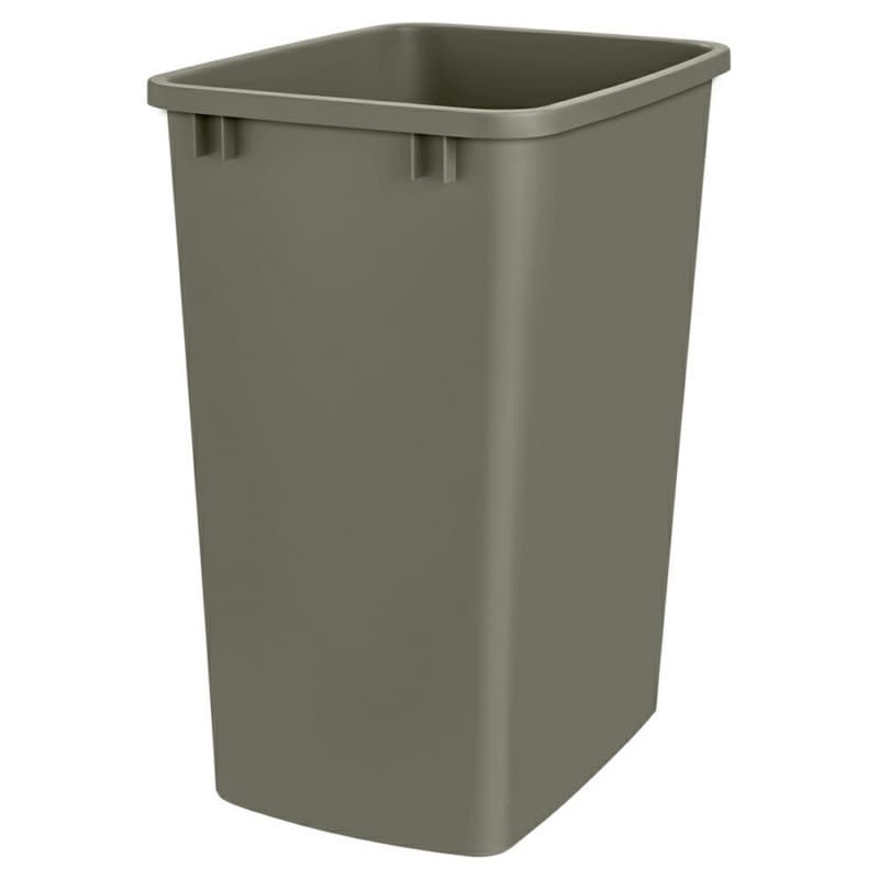 Rev-A-Shelf RV Series 50 quart Champagne Trash Bins Lids, 10-3/4"W x 21-3/4"H x 14-3/4"D - RV-50-12-52