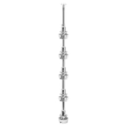 Rev-A-Shelf 6265 Series 56"-62"H Chrome Telescoping Shaft, 5 Shelves - 6265-04-52