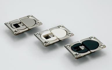Sugatsune SDH-P Series Flush When Opened 3-Way Adjustment Steel Drop Lid Hinge, Nickel with White Cover, - SDH-P/WT