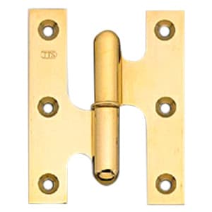 75mm Left-Hand Lift-Off Hinge, Polished Brass