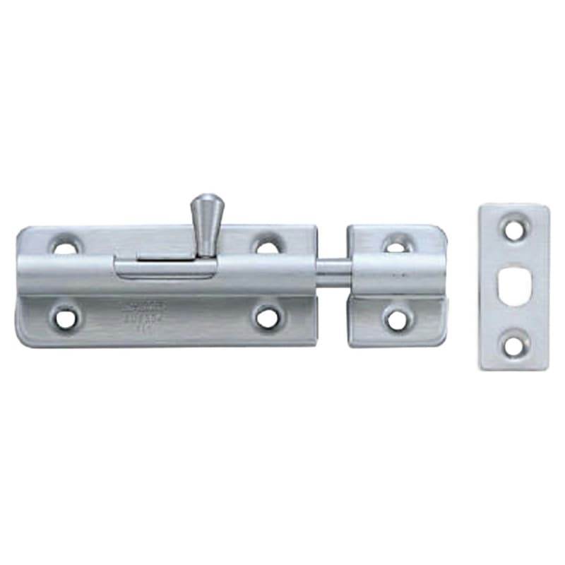 Sugatsune Barrel Bolt Bar Latch, 304 Stainless Steel, 2-3/8" (60mm) Spring Loaded, Satin - BL-60SS