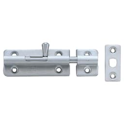 Sugatsune Barrel Bolt Bar Latch, 304 Stainless Steel, 2-3/8" (60mm) Spring Loaded, Satin - BL-60SS