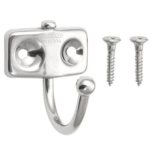 Sugatsune TK Series 1-3/4"L 17lbs Weight Capacity Stainless Steel Swing Hook with Friction, Polished Stainless Steel, - TK-45F