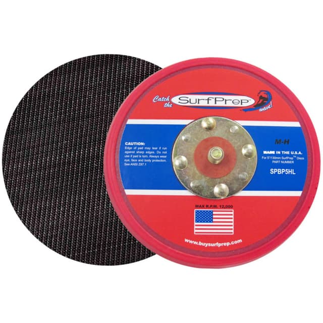 5" Round Backup Pad, No-Home, Surfprep