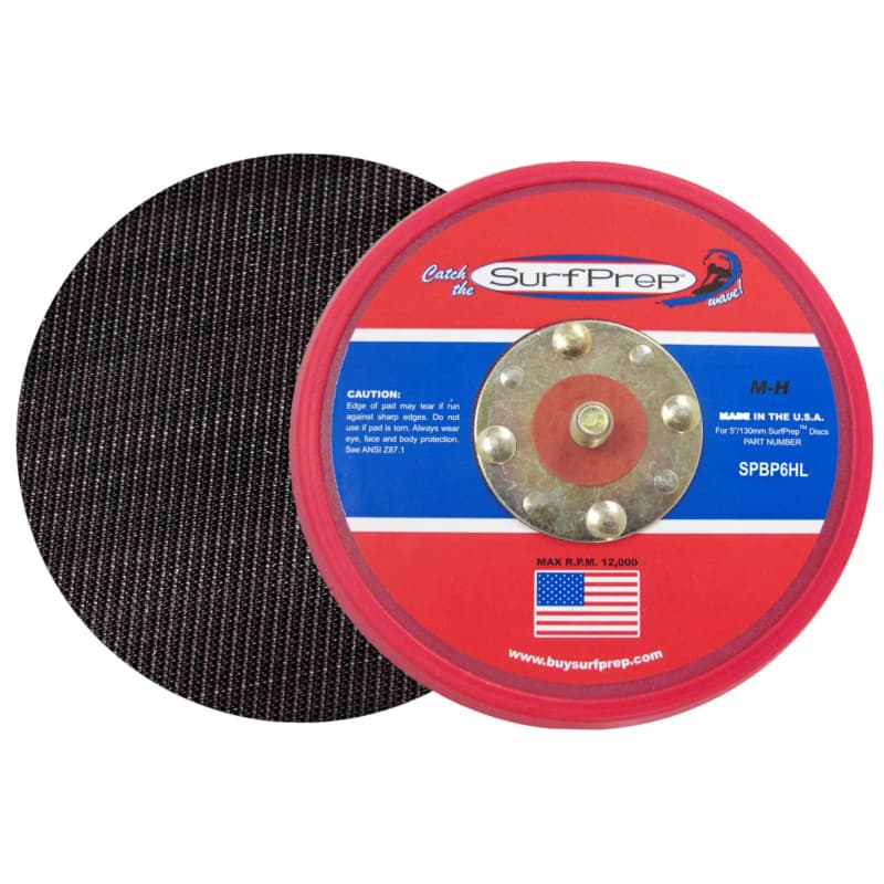 SurfPrep  Grit 6" x 6"  Hook & Loop J Hook No Hole Backup Pad