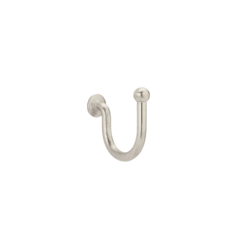 Sugatsune TF 13/16"L 6.6 lbs Weight Capacity Stainless Steel Wire Hook, Polished Stainless Steel,- TF-20
