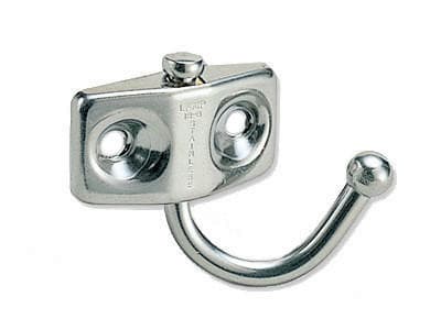 Sugatsune TK 1-27/64"L 26 lbs Weight Capacity Stainless Steel Swing Hook with Friction, Polished Stainless Steel, TK-30F