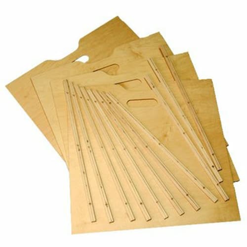 Omega TRA-STA Maple 3/16" 4-Shelf Tray Organizer, TS2424