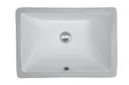 Karran Vitreous China Gloss White 18"W x 13"H Vanity Sink Undermount, Single Bowl ADA Compliant - VC-105-WH