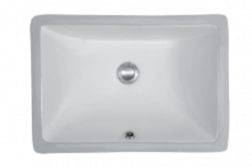 Karran Vitreous China 18" Single Bowl Vanity Sink, Undermount, White, VC-105-WH