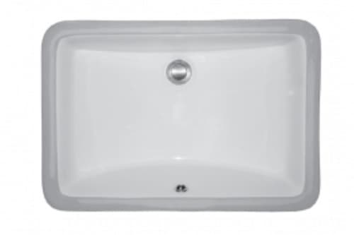 Karran Vitreous China Gloss White 21"W x 15"H Vanity Sink Undermount, Single Bowl ADA Compliant - VC-106-WH