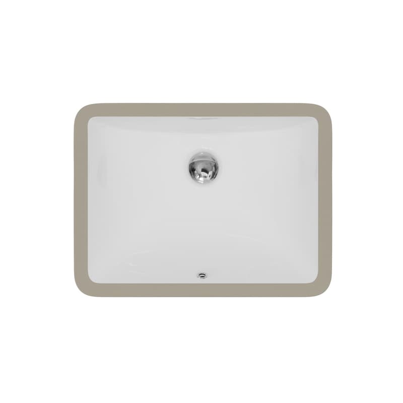 Karran Vitreous China Gloss White 20-1/2"L x 15-3/8"W Vanity Sink Undermount, Single Bowl - VC-107-WH
