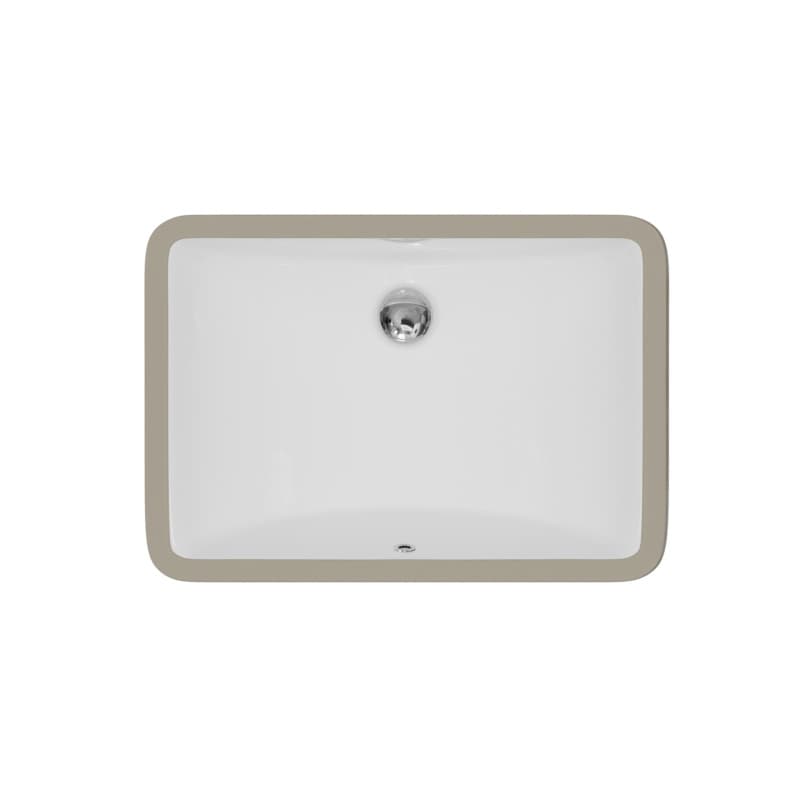 Karran Vitreous China Gloss White 19-3/4"L x 13-3/4"W Vanity Sink Undermount, Single Bowl - VC-109-WH
