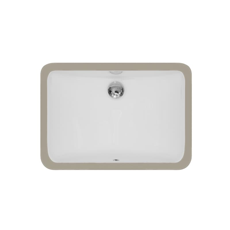 Karran Vitreous China Gloss White 20-1/2"L x 14-1/2"W Vanity Sink Undermount, Single Bowl - VC-111-WH