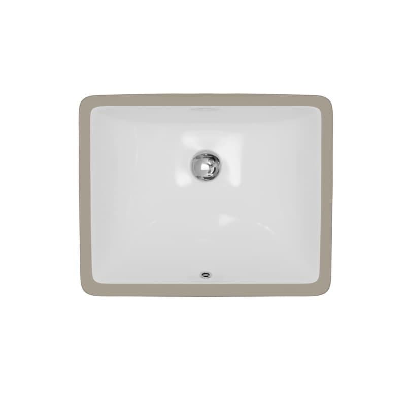 Karran Vitreous China Gloss White 18-1/8"L x 14-7/8"W Vanity Sink Undermount, Single Bowl - VC-112-WH