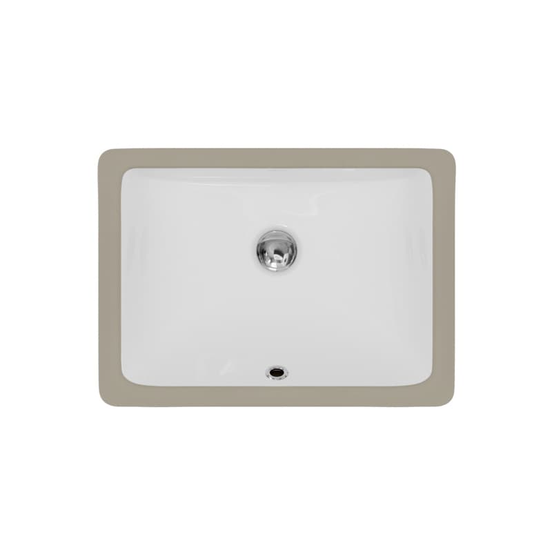 Karran Vitreous China Gloss White 18-1/8"L x 13-1/8"W Vanity Sink Undermount, Single Bowl - VC-113-WH