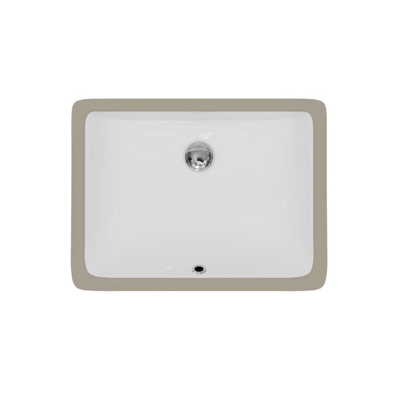 Karran Vitreous China Gloss White 20-1/4"L x 15"W Vanity Sink Undermount, Single Bowl - VC-114-WH