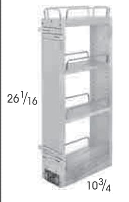 Wolf Cabinets 045 W09PO WALL PULL-OUT ORGANIZER, 3941668