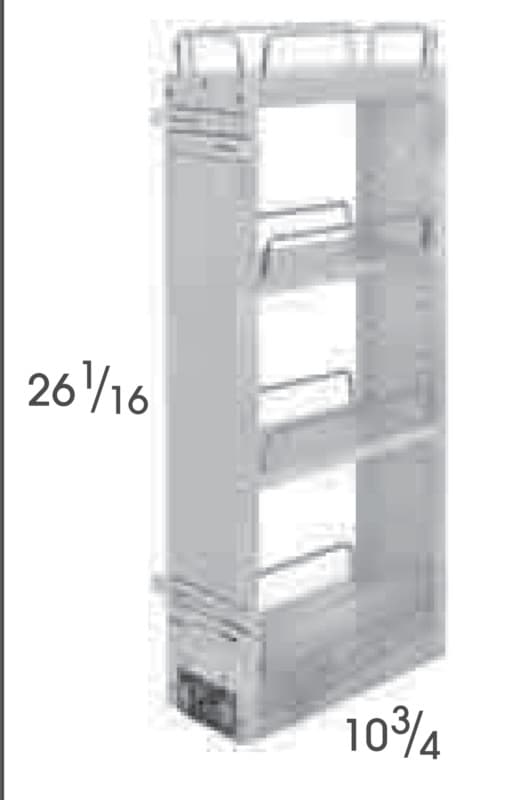Wolf Cabinets 048 W12PO WALL PULL-OUT ORGANIZER, 3951088